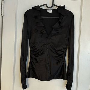 Armani long sleeved top (black, 4)